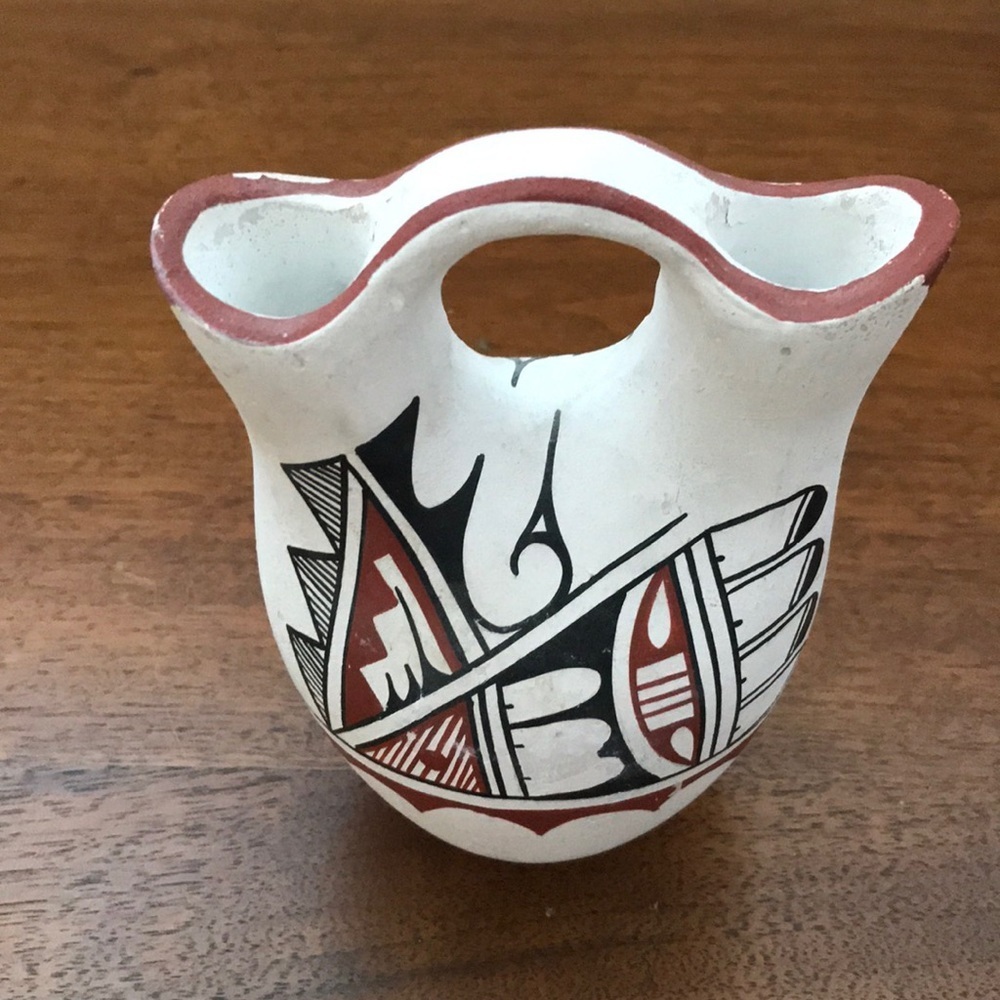 Native American Style Painted Wedding Vase